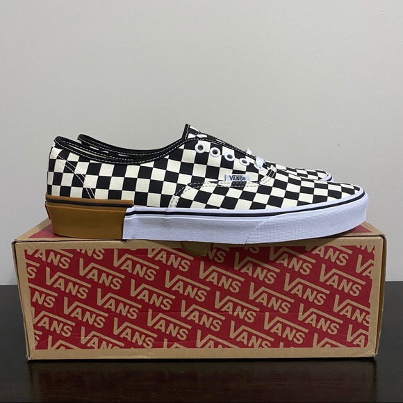 vans authentic checkerboard gum sole
